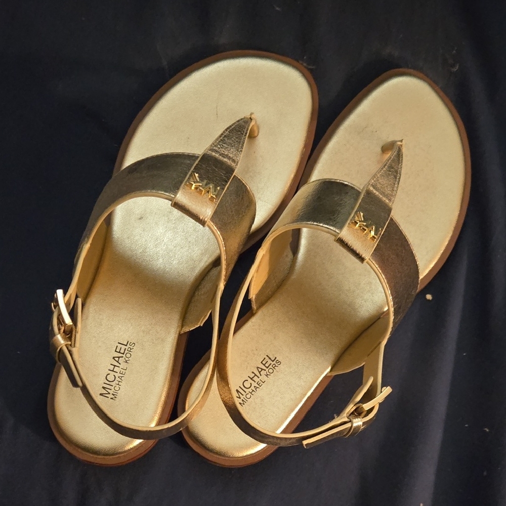 Michael Kors Metallic Gold Sandals